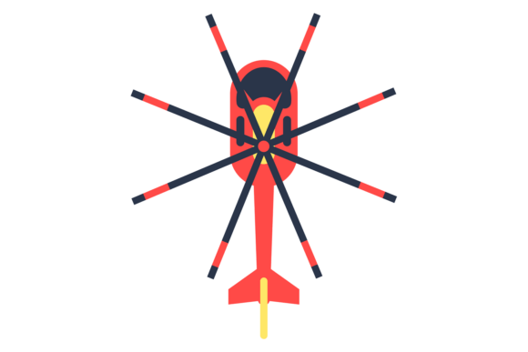 Download Red Aircraft Top View. Flying Helicopter - Flying helicopter Collection